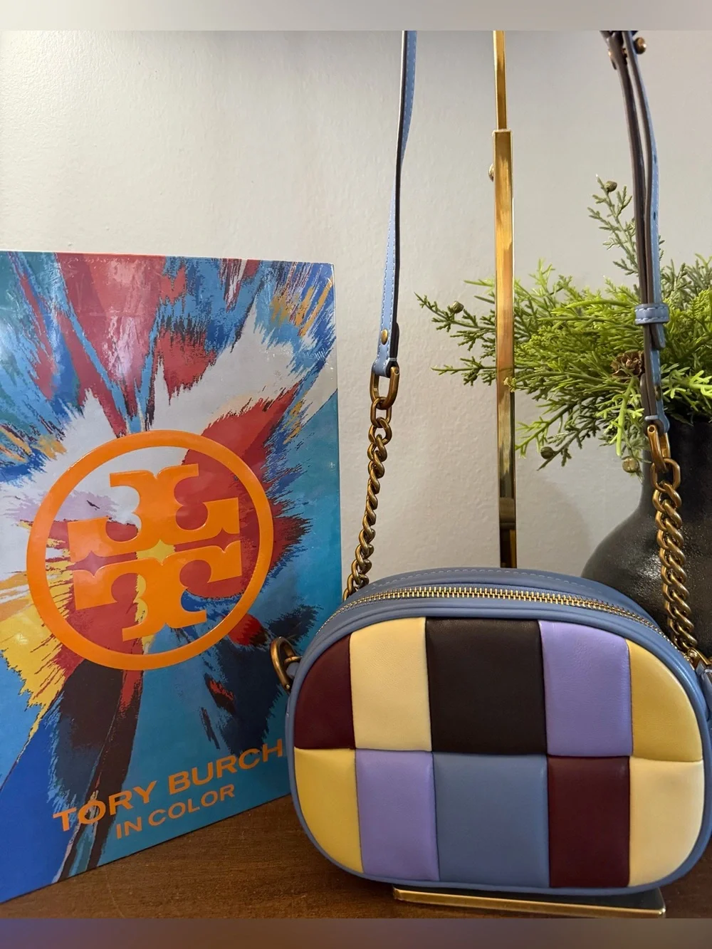 Tory Burch Kira Patchwork Camera Bag (NWT)
